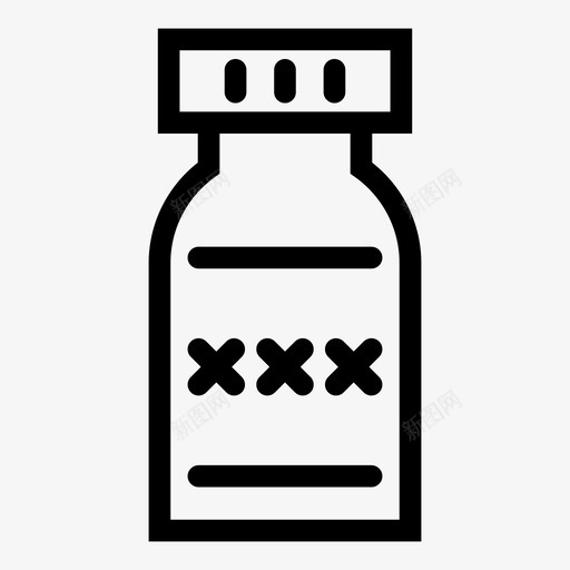 药物瓶子药片图标svg_新图网 https://ixintu.com 瓶子 药片 药物