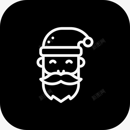 圣诞老人头像人物图标svg_新图网 https://ixintu.com 人物 圣诞瓦的区别 圣诞老人 头像 男人