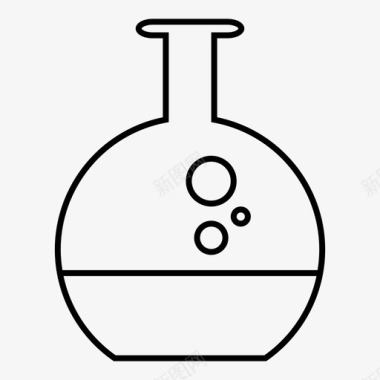 化学佛罗伦萨烧瓶生态学图标图标