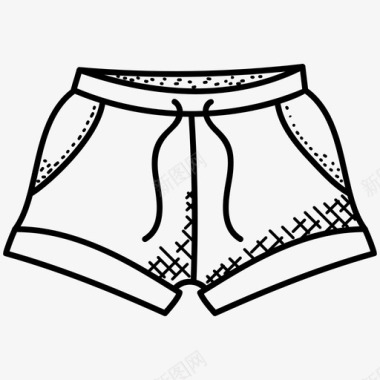 短裤沙滩短裤男装图标图标