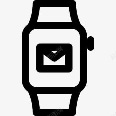 smartwatch上的电子邮件功能通知图标图标