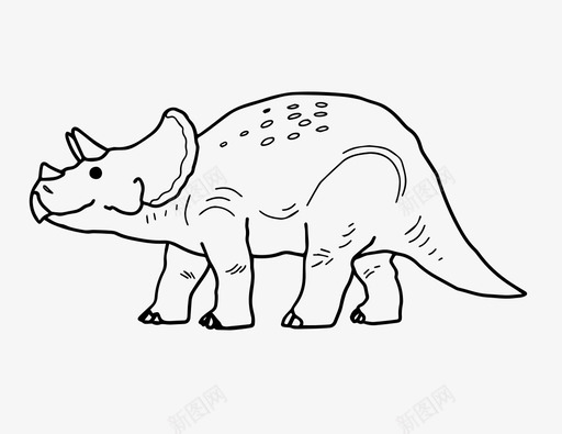 三角龙恐龙灭绝图标svg_新图网 https://ixintu.com 三角龙 化石 恐龙 灭绝 角