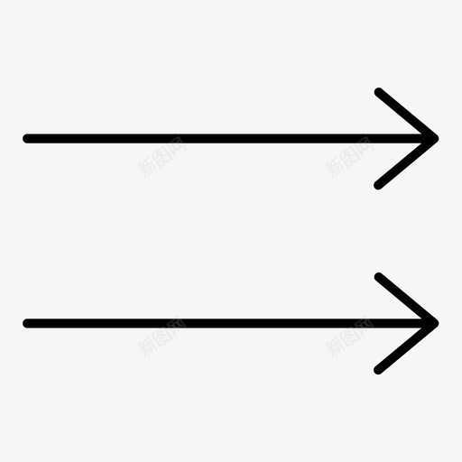 线性箭头方向图标svg_新图网 https://ixintu.com 右 平行 方向 符号 箭头 线性