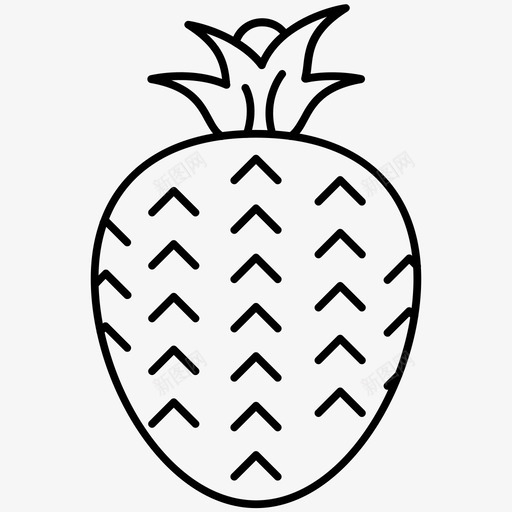 菠萝水果果汁图标svg_新图网 https://ixintu.com 果汁 水果 甜食 第二卷 菠萝
