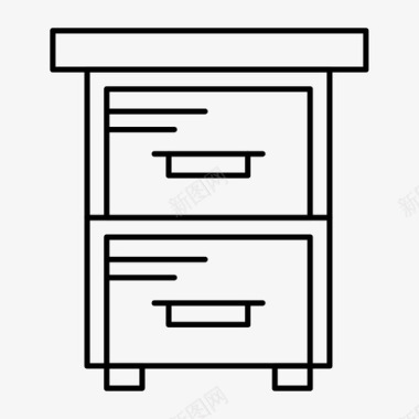抽屉商务橱柜图标图标