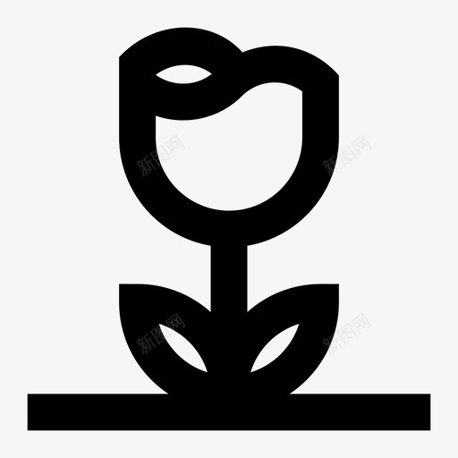 花园花叶图标svg_新图网 https://ixintu.com 公园 叶 地方 自然 花 花园 郁金香
