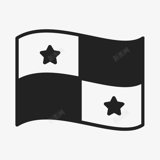 巴拿马国旗国家星星图标svg_新图网 https://ixintu.com 国家 巴拿马国旗 星星