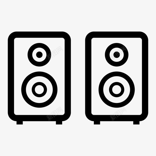 扬声器音响设备图标svg_新图网 https://ixintu.com 扬声器 电子音乐制作 立体声 设备 音响
