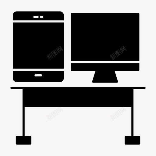 桌面移动显示器图标svg_新图网 https://ixintu.com 屏幕 技术 显示器 桌面 移动 网络搜索引擎优化字形图标