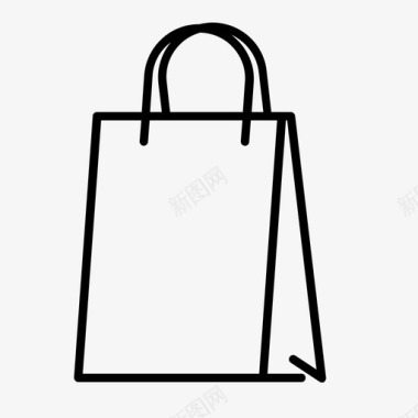 购物袋把手包装图标图标