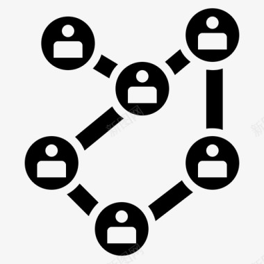 社交网络连接用户连接人图标图标
