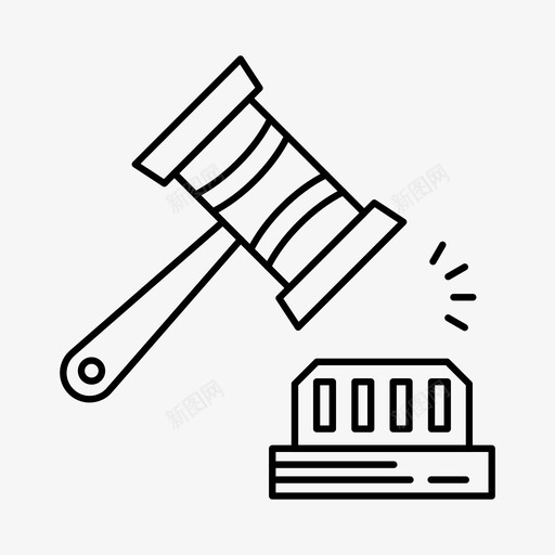 法院拍卖法官图标svg_新图网 https://ixintu.com 司法 拍卖 法官 法院 银行和金融