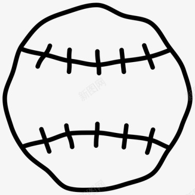 体育棒球手绘图标图标