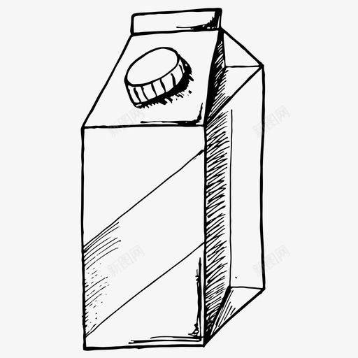 牛奶盒咖啡饮料图标svg_新图网 https://ixintu.com 咖啡 牛奶盒 茶 饮料