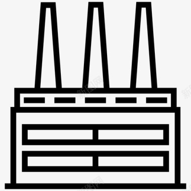 工厂工业厂房工业图标图标