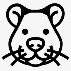 跳鼠沙鼠脸沙漠老鼠仓鼠图标高清图片