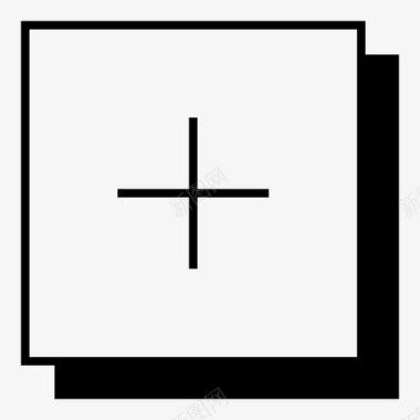 加法方框十字图标图标