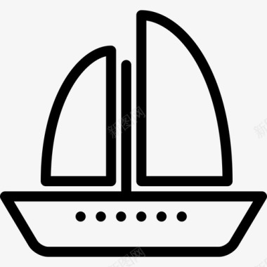 帆船航行运输车辆图标图标