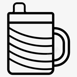 玻璃口杯小口杯冷饮玻璃杯图标高清图片