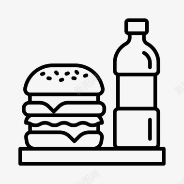 食品和饮料汉堡自助餐厅图标图标
