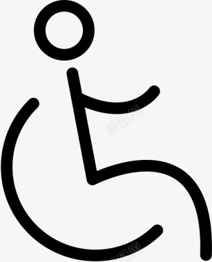 轮椅无障碍乘坐图标图标