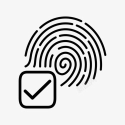 指纹识别器指纹调查指纹保护指纹识别器图标高清图片