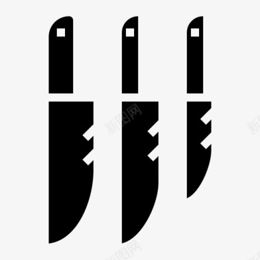 刀切菜厨师图标图标