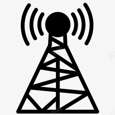 塔通信无线电图标图标
