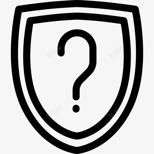 带问号的防护罩安全防护罩图标svg_新图网 https://ixintu.com 安全 带问号的防护罩 防护罩
