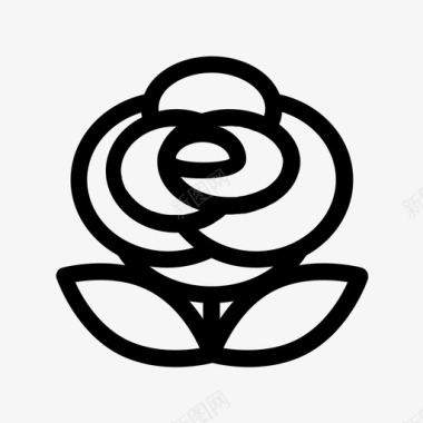 玫瑰花束花图标图标