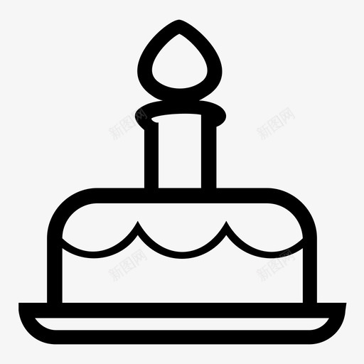 生日蛋糕假日图标svg_新图网 https://ixintu.com 假日 松饼 甜甜的 生日 蛋糕