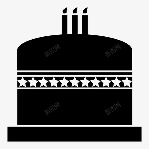 三岁生日蛋糕生日蛋糕三根蜡烛图标svg_新图网 https://ixintu.com 三岁生日蛋糕 三根蜡烛 生日蛋糕