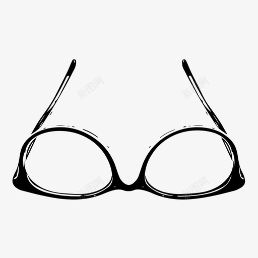 眼镜倒置图标svg_新图网 https://ixintu.com 倒置 眼镜