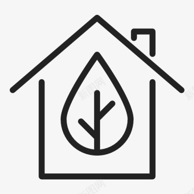 生态家园清洁能源生态图标图标