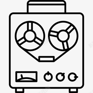 旧的录音机技术音乐图标图标