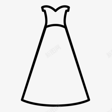 服装时装连衣裙图标图标