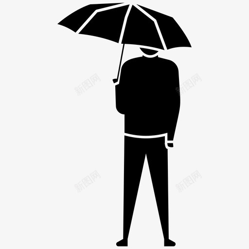 伞下的人年轻人人物插图图标svg_新图网 https://ixintu.com 人物插图 伞下的人 年轻人