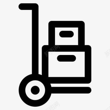 箱式台车箱式运输车集装箱图标图标