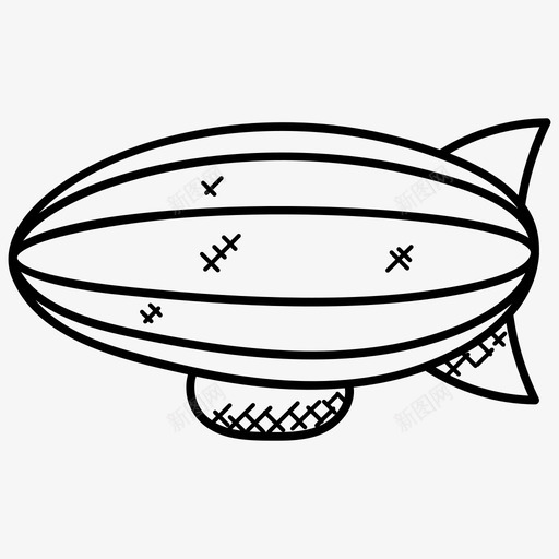 飞艇刚性飞艇太空图标svg_新图网 https://ixintu.com 刚性飞艇 太空 太空和飞机涂鸦图标 飞艇