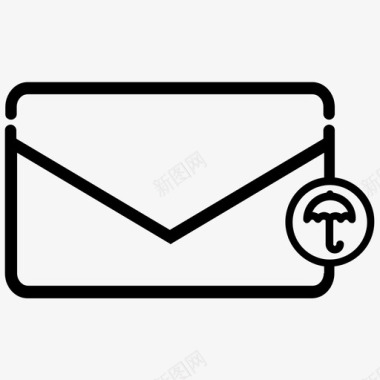 安全电子邮件电子邮件保护受保护邮件图标图标