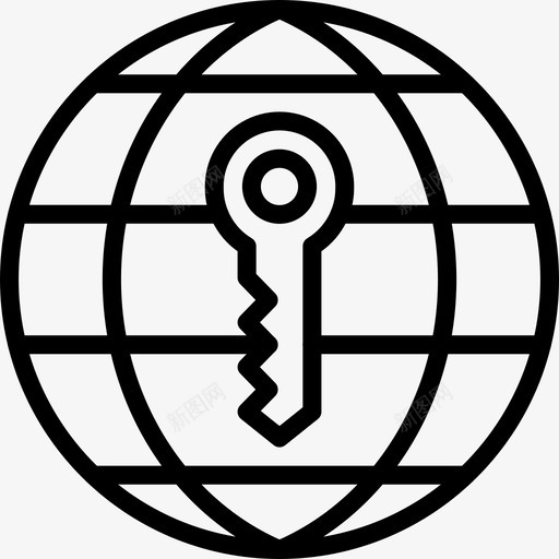 互联网锁数据钥匙图标svg_新图网 https://ixintu.com 互联网锁 安全 数据 数据安全概述 钥匙