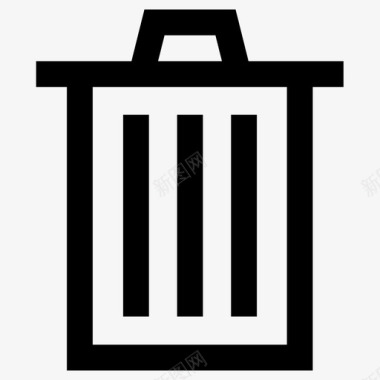 垃圾桶容器垃圾图标图标