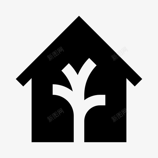 建筑房地产绿色房屋图标svg_新图网 https://ixintu.com 不动产 建筑 建筑实心2 房地产 绿色房屋