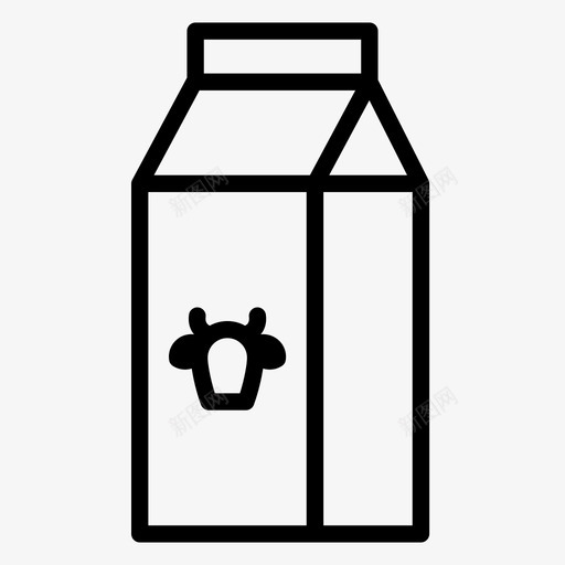 牛奶奶瓶牛奶盒图标svg_新图网 https://ixintu.com 奶瓶 牛奶 牛奶咖啡馆 牛奶盒