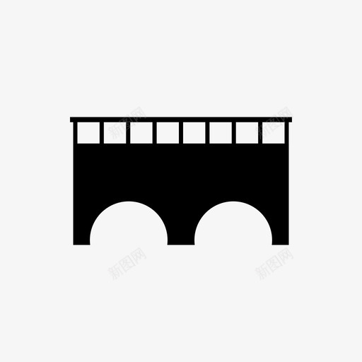 桥梁建筑现代图标svg_新图网 https://ixintu.com 建筑 旅游 桥梁 水 现代
