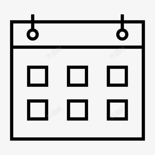 日历管理月图标svg_新图网 https://ixintu.com 周 日历 月 管理 计划