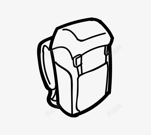 背包包手绘图标svg_新图网 https://ixintu.com 包 学校 手绘 旅行 背包 行李