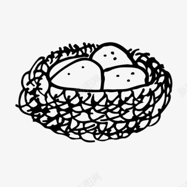 鸟巢蛋自然图标图标