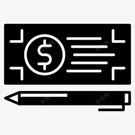 银行支票付款银行业务银行标志符号图标svg_新图网 https://ixintu.com 银行业务 银行支票付款 银行标志符号
