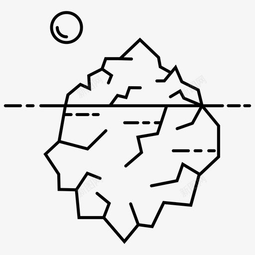 冰山寒冷滑动图标svg_新图网 https://ixintu.com 冰山 失去知觉 寒冷 滑动